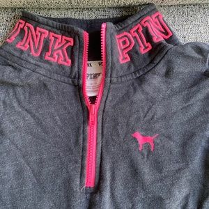 Pink zip up sweater